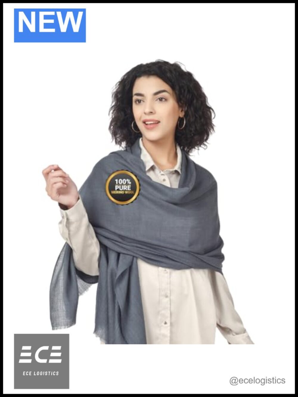 Ultra-Thin Merino Wool Wrap Scarf Soft Warm Shawl for Women Travel